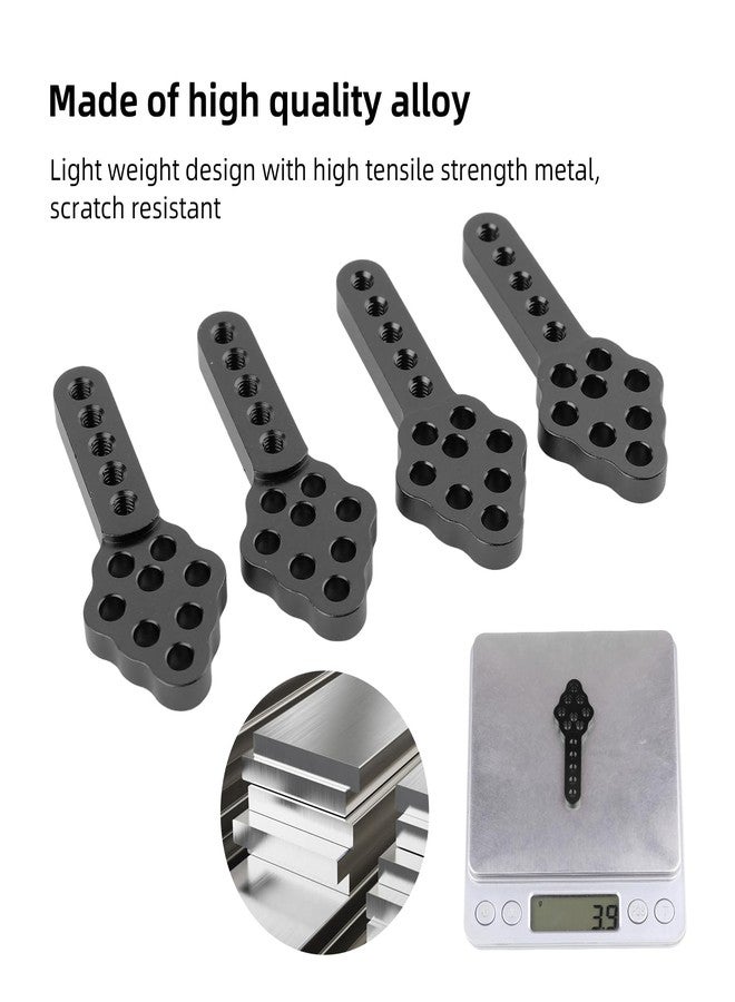 AllinRC CNC Metal RC Car Shock Absorber Mount Adjust Height Angle Stand for Axial SCX10 90046 D90 D110 RC Crawler Car Truck Models Upgrades (Black) - Image 3